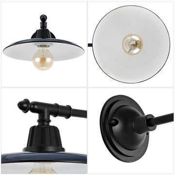 Bonner 12" Farmhouse Industrial Indoor/Outdoor Iron LED Victorian Arm Outdoor Sconce - JONATHAN Y